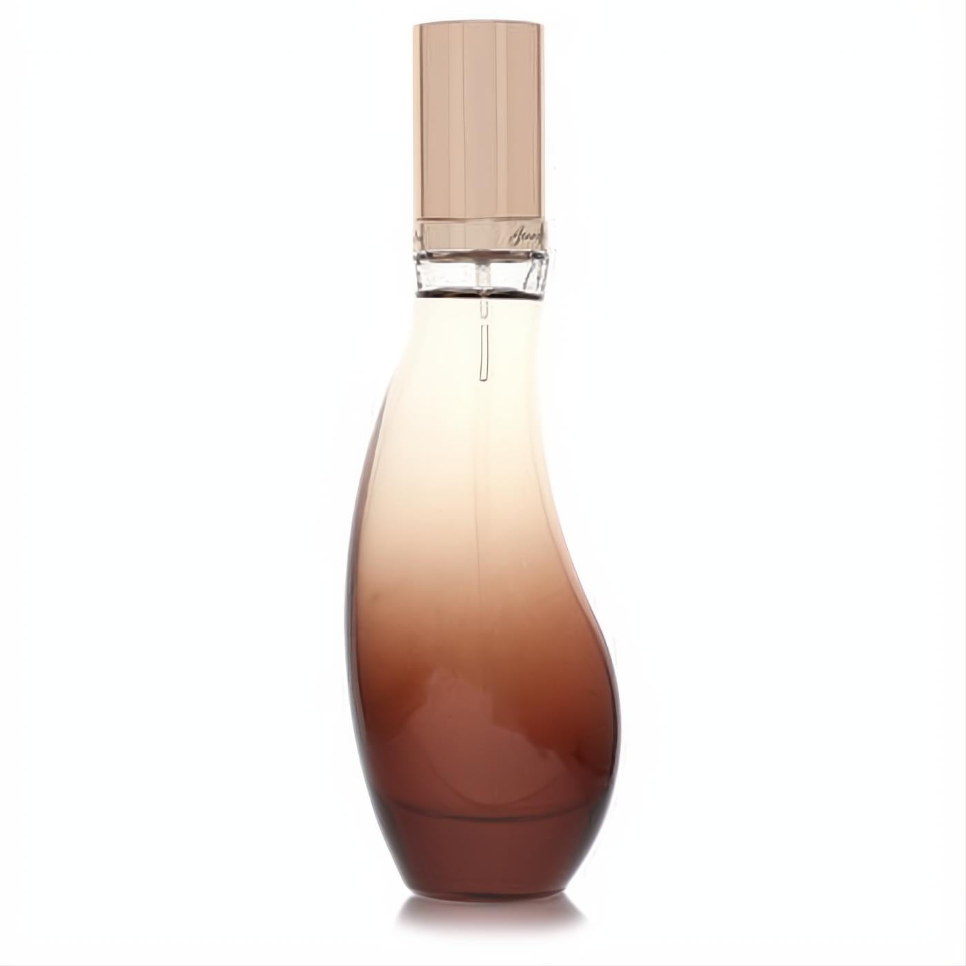 Jennifer Aniston Chapter Two 1.7 oz EDP spray. Elegant curved glass bottle, clear to warm brown ombre, with a sleek rose gold cap.