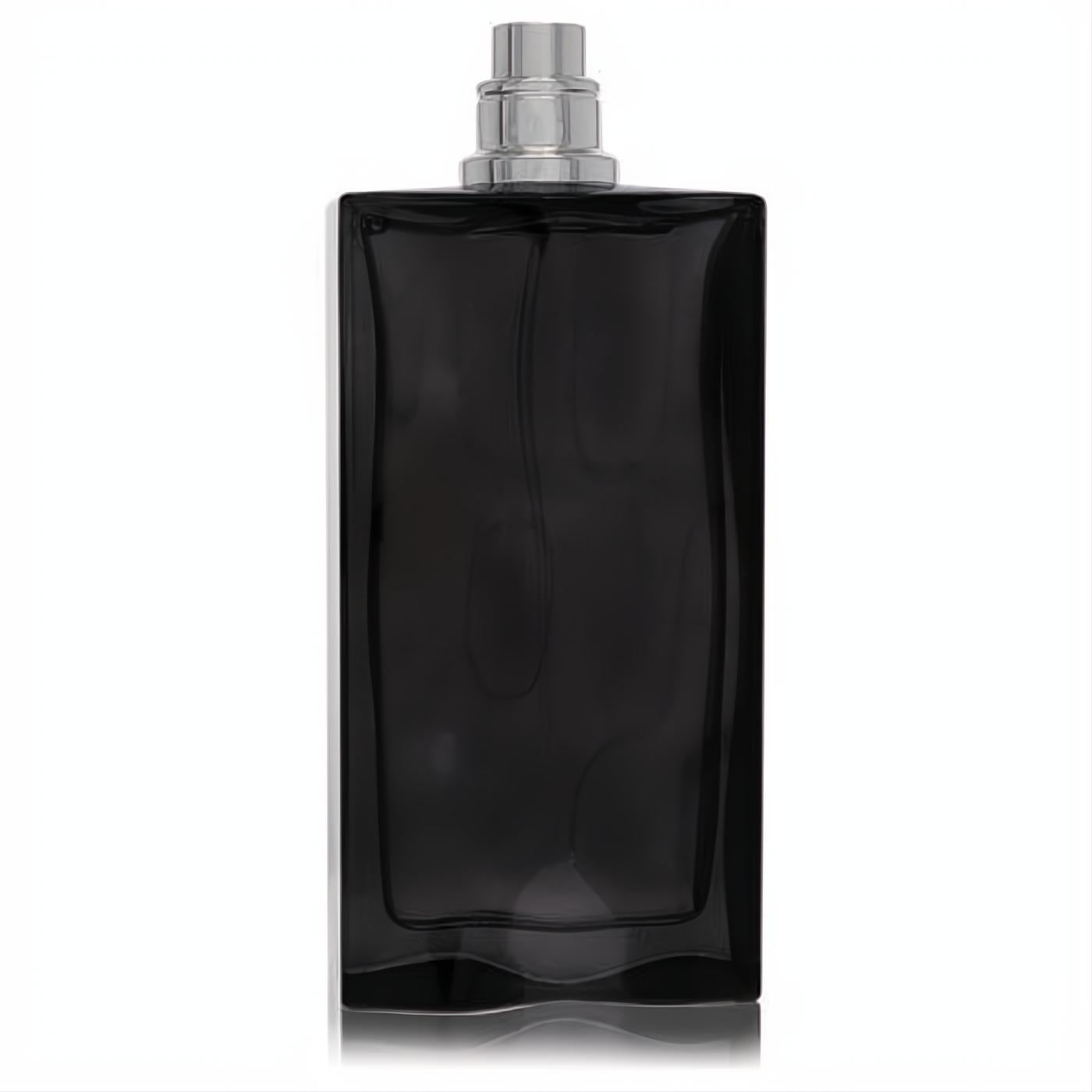 Abercrombie & Fitch First Instinct Blue men's cologne. Sleek dark glass bottle, modern rectangular design, silver spray cap.