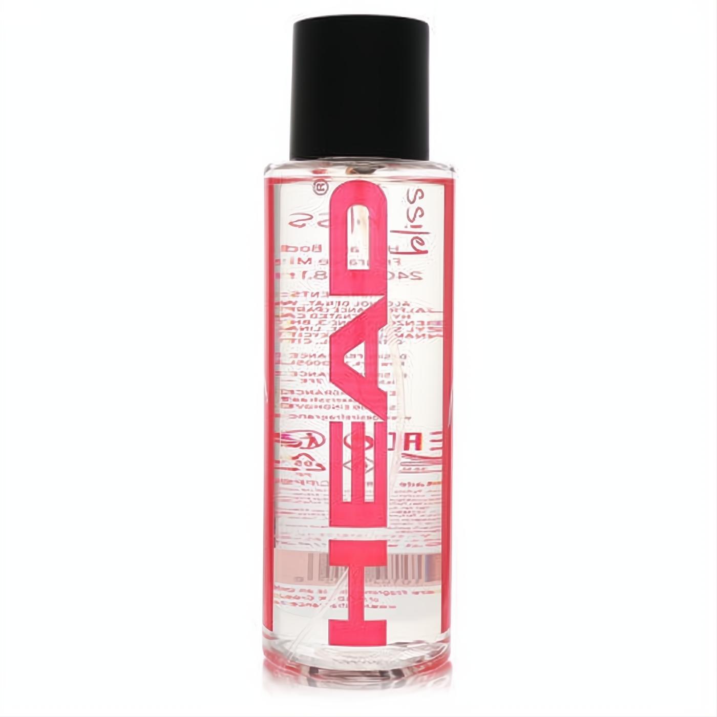 Head Bliss Hair & Body Fragrance Mist 8.1 oz in a clear bottle with bold hot pink text and black cap.