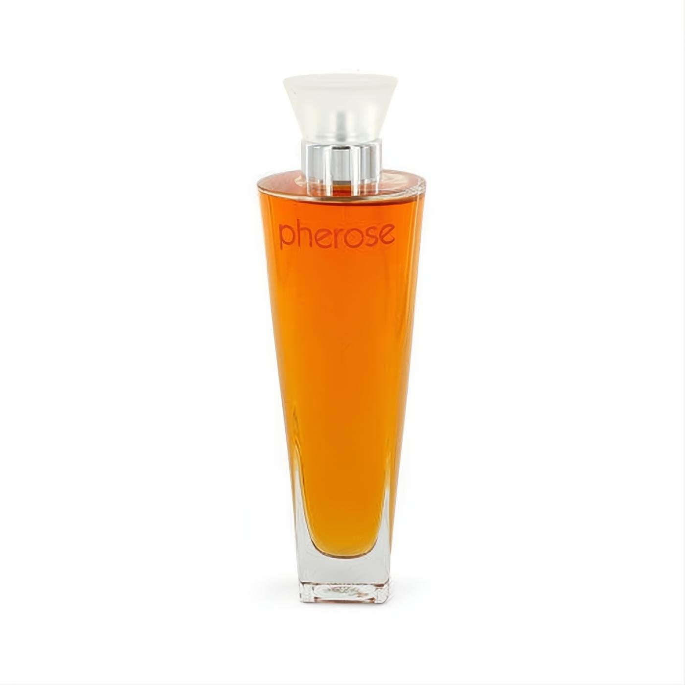 Discover Pherose by Realm 3.4 oz EDP. Sensuous amber fragrance in a sleek, tapered glass bottle with frosted cap.