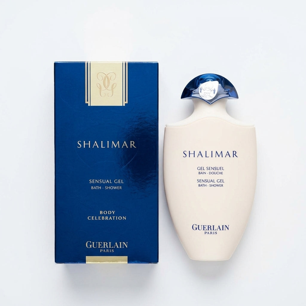 Luxury shower gel and packaging — Flat Lay - Front | Generated by Modelize