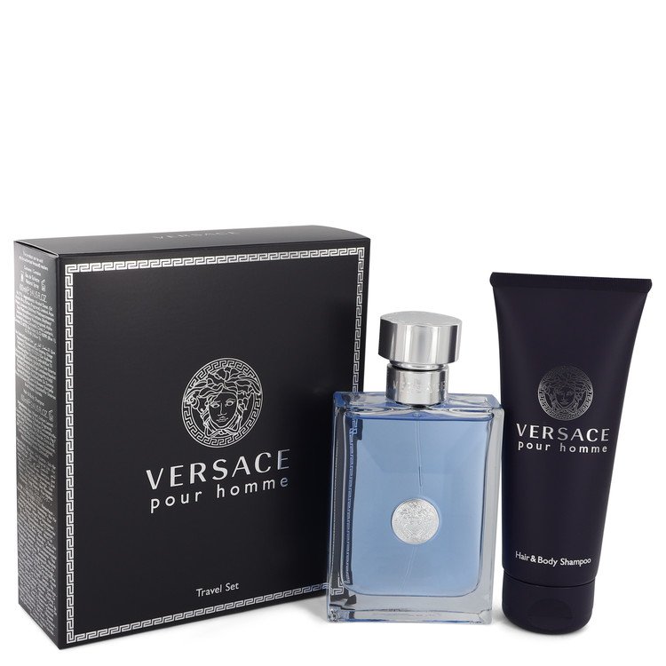 Versace Pour Homme by Versace - Gift Set -- 3.4 oz Eau De Toilette Spray + 3.4 oz Shower Gel