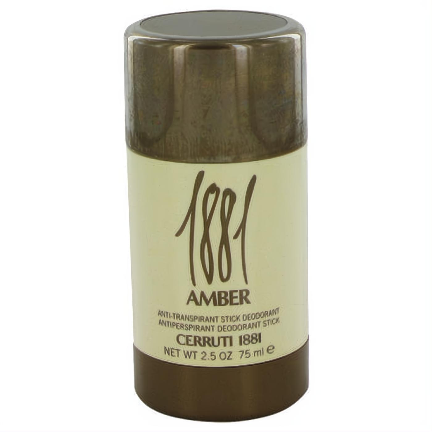Cerruti 1881 Amber men's anti-transpirant deodorant stick, 2.5 oz. Features a sleek cream and amber design.