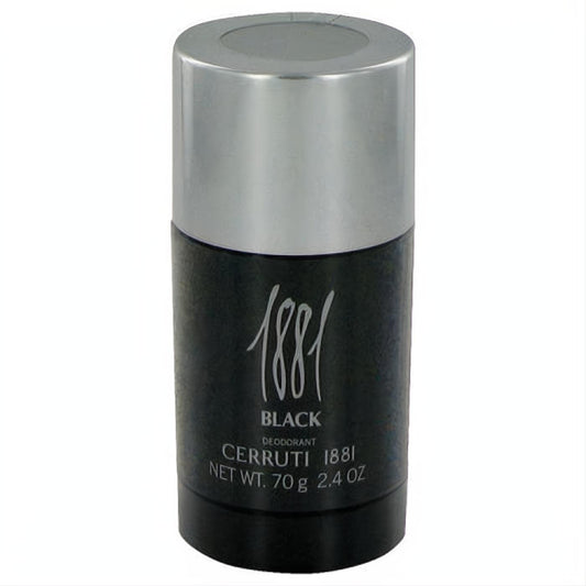 Sophisticated 1881 Black by Nino Cerruti men's deodorant stick. Features a sleek black body and metallic silver cap, 2.4 oz.