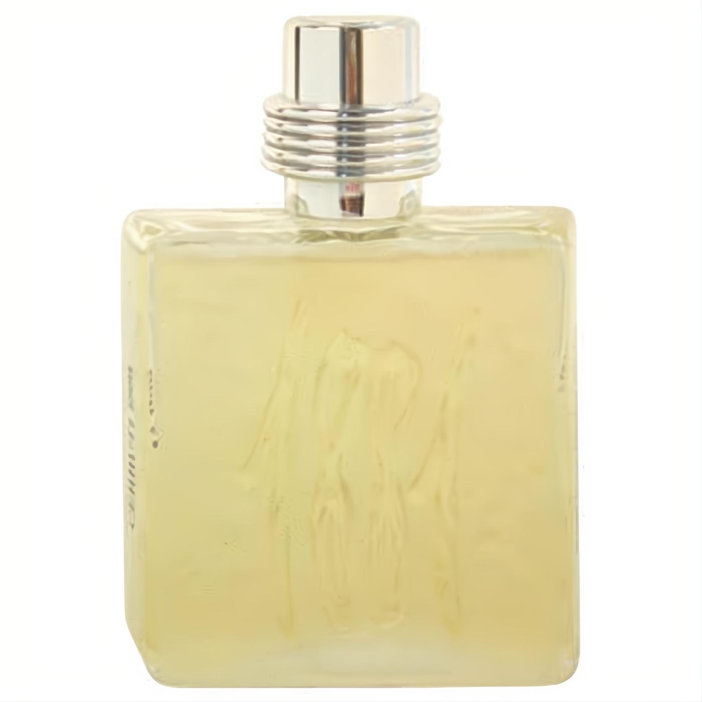 Nino Cerruti 1881 After Shave 3.3 oz. Elegant clear glass bottle with subtle texture, pale amber liquid, and sleek silver cap.