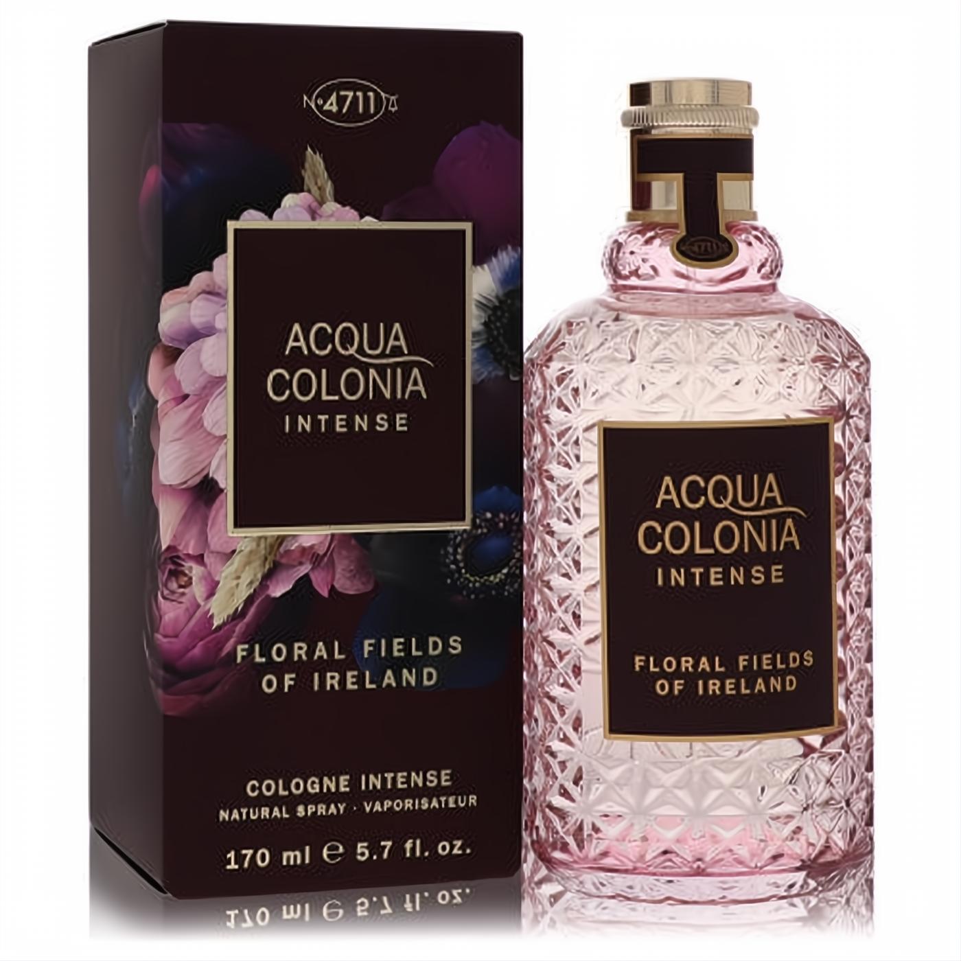 4711 Acqua Colonia Floral Fields of Ireland 5.7 oz unisex cologne. Elegant pink textured bottle, rich floral box.