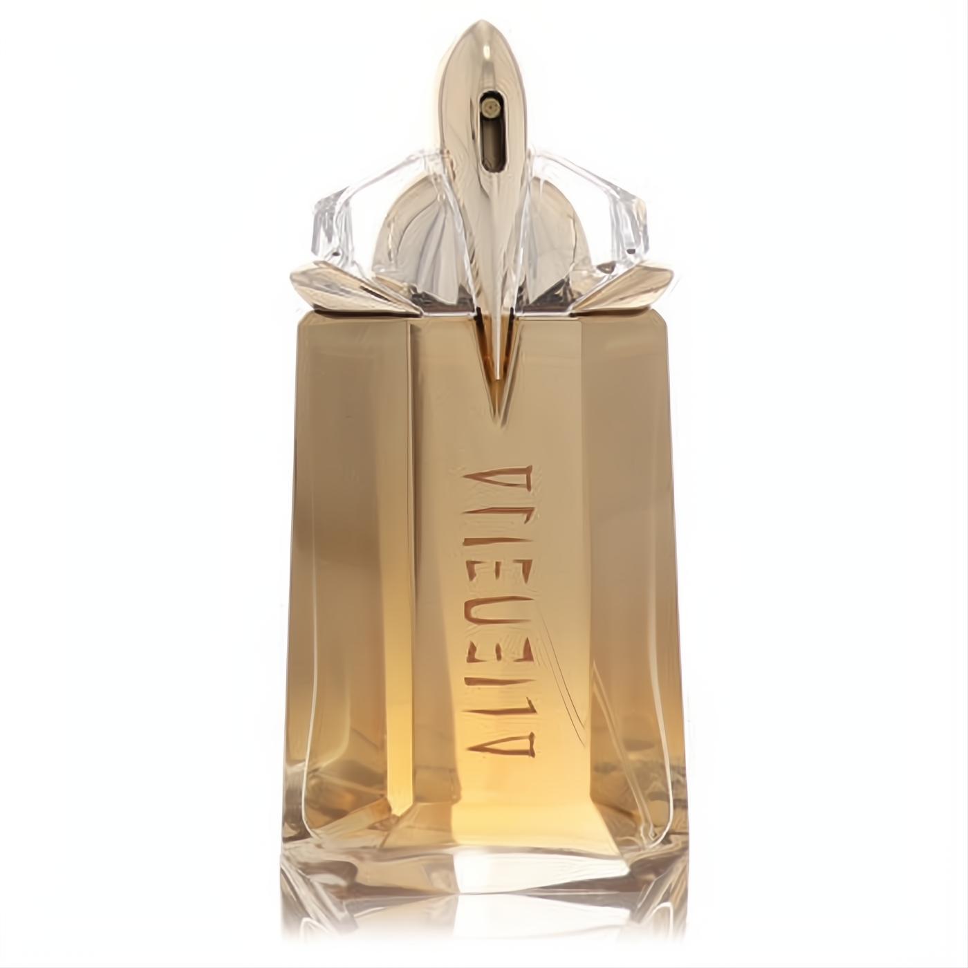 Luxurious Alien Goddess Thierry Mugler women's EDP, a radiant gold refillable perfume bottle with a striking design.