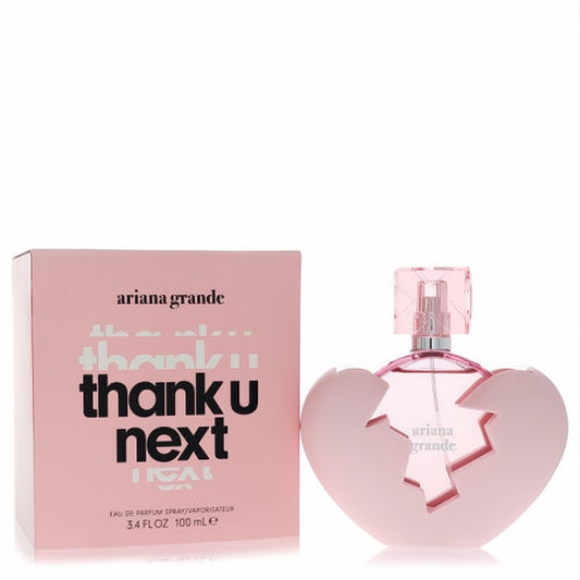 Ariana Grande Thank U, Next 3.4 oz women's EDP. Iconic pink broken heart bottle and matching box.
