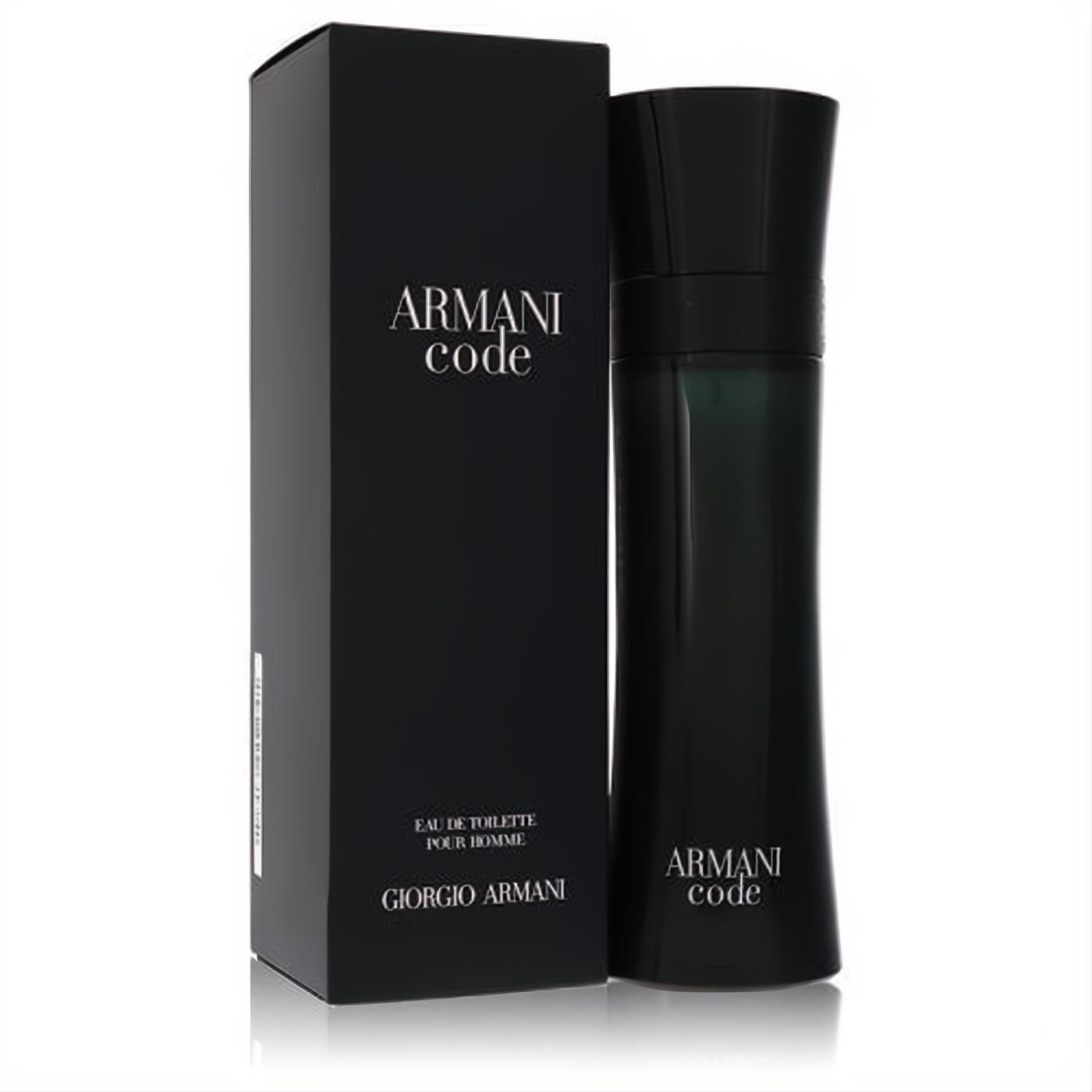 Elevate your style with Armani Code 4.2 oz men's Eau De Toilette. Sleek black bottle, unique ergonomic design, and matching box.