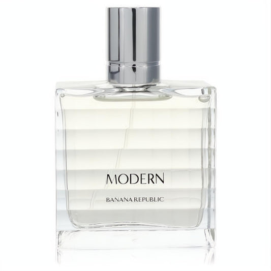 Elevate your style with Banana Republic Modern men's cologne. Clear glass bottle, frosted stripes, sleek silver cap.