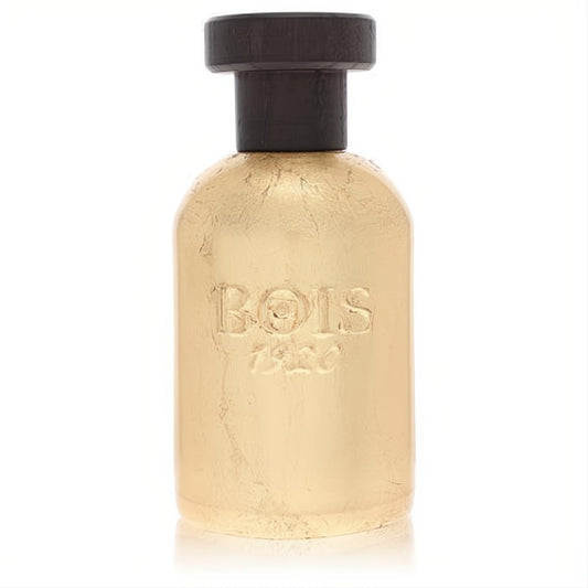 Stunning Bois 1920 Oro women's fragrance: a luxurious gold bottle with a dark cap and embossed BOIS 1920 logo.