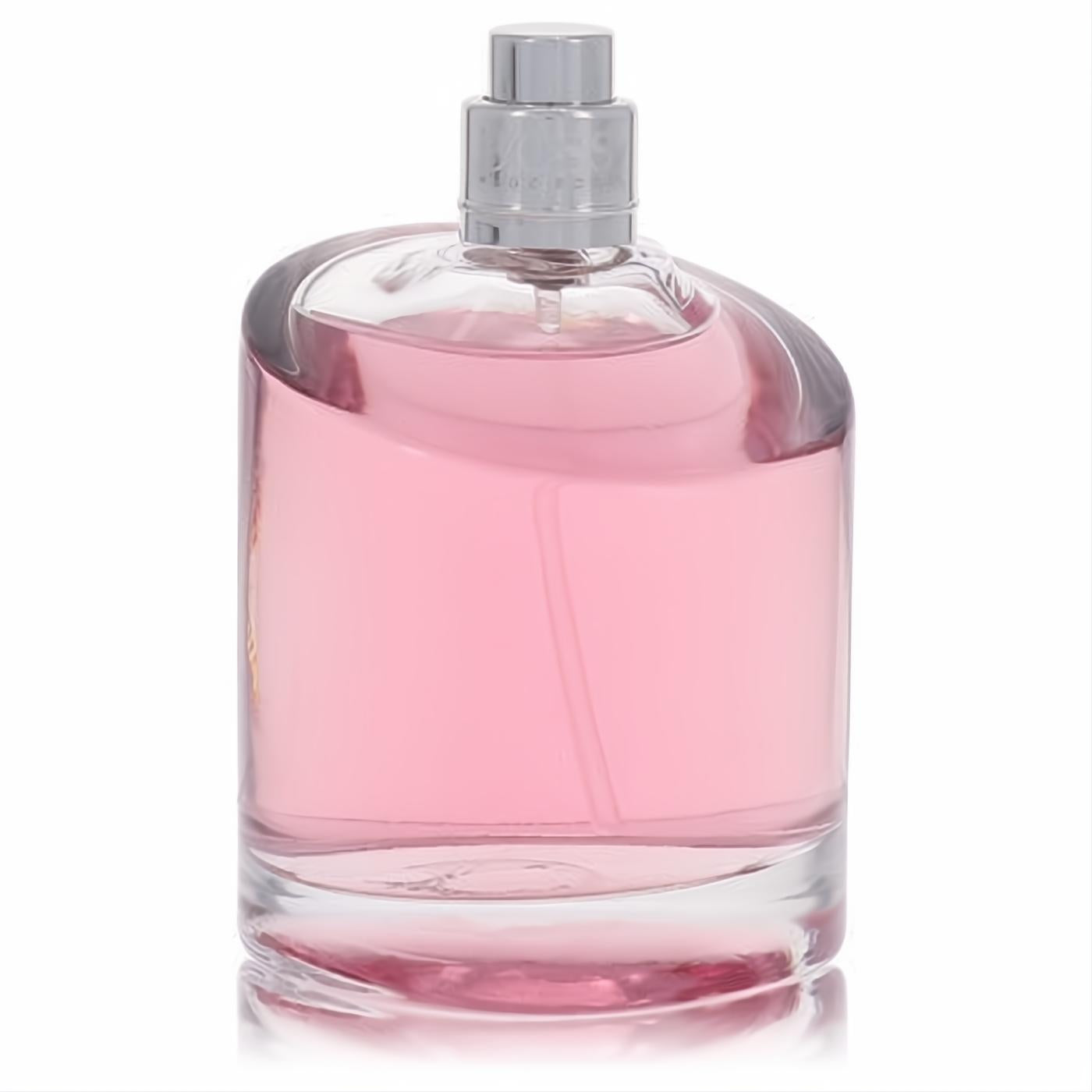 Radiant pink Boss Femme by Hugo Boss 2.5 oz EDP spray tester in an elegant clear glass bottle with a sleek silver cap.