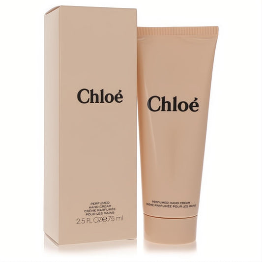 Chic Chloe Perfumed Hand Cream 2.5 oz in a blush-toned tube and matching box. Experience luxurious fragrance for women.