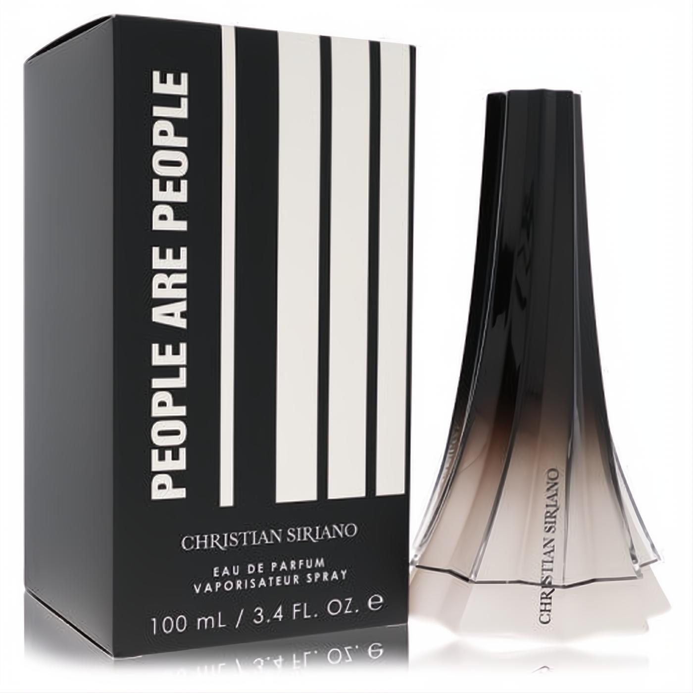 Christian Siriano People Are People 3.4 oz EDP. Chic black & white box, elegant ombre flared bottle.