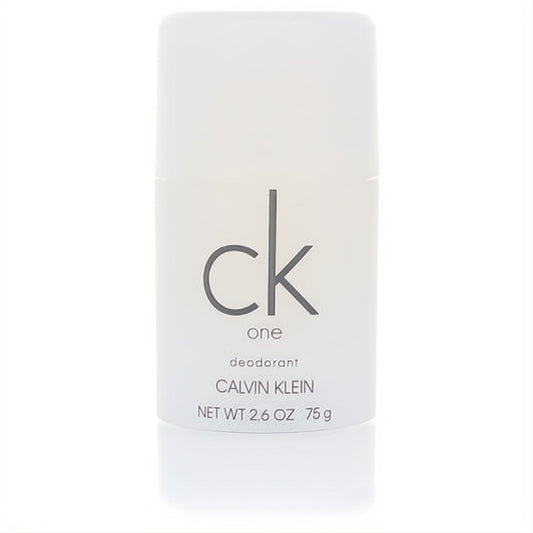 Experience Ck One Calvin Klein 2.6 oz deodorant stick. Sleek white design with prominent dark grey branding.