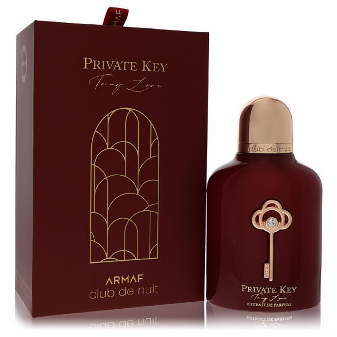 Armaf Private Key To My Love 3.4 oz extrait de parfum. Rich red bottle, sparkling gold key charm, luxurious matching box.