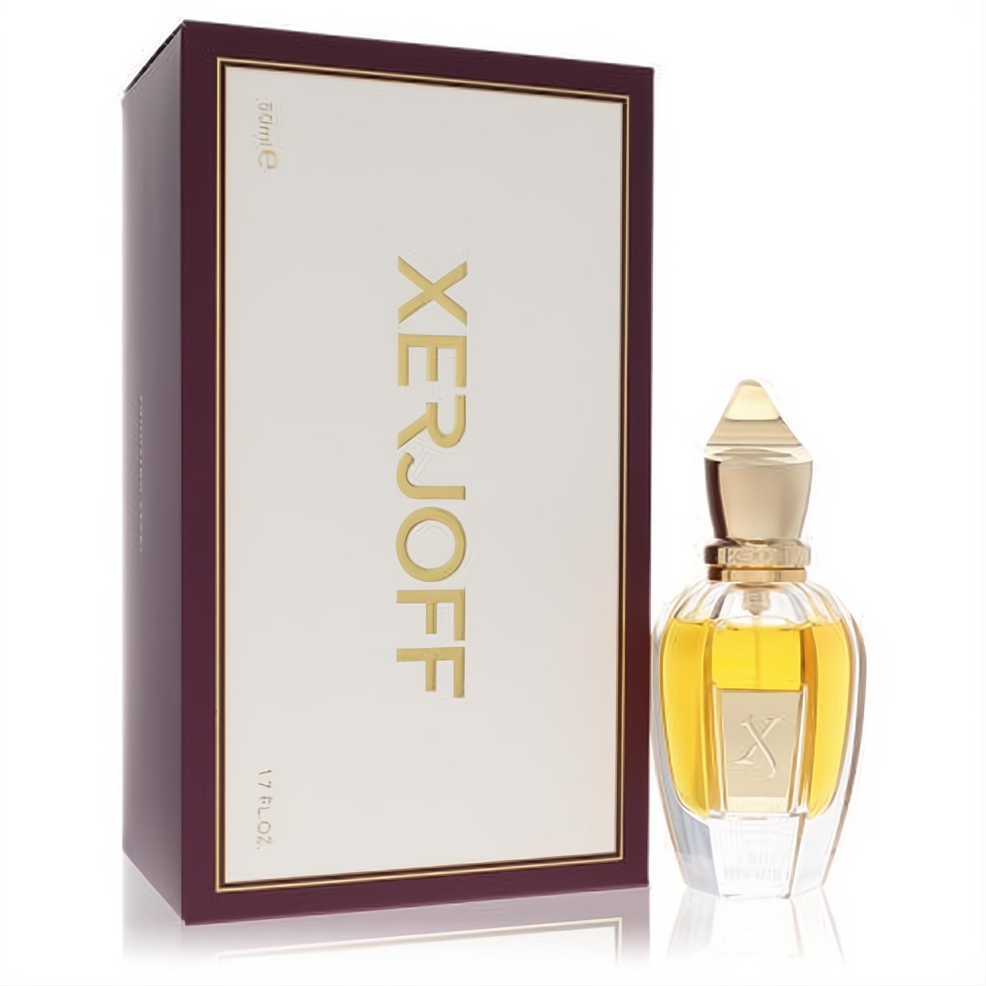 Xerjoff Cruz Del Sur I 1.7 oz unisex extrait de parfum. Sculpted glass bottle with ornate gold cap and elegant cream & burgundy box.