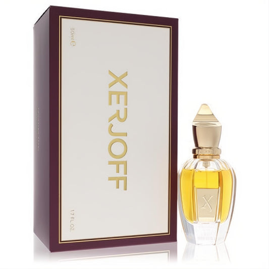 Xerjoff Cruz Del Sur I 1.7 oz unisex extrait de parfum. Sculpted glass bottle with ornate gold cap and elegant cream & burgundy box.