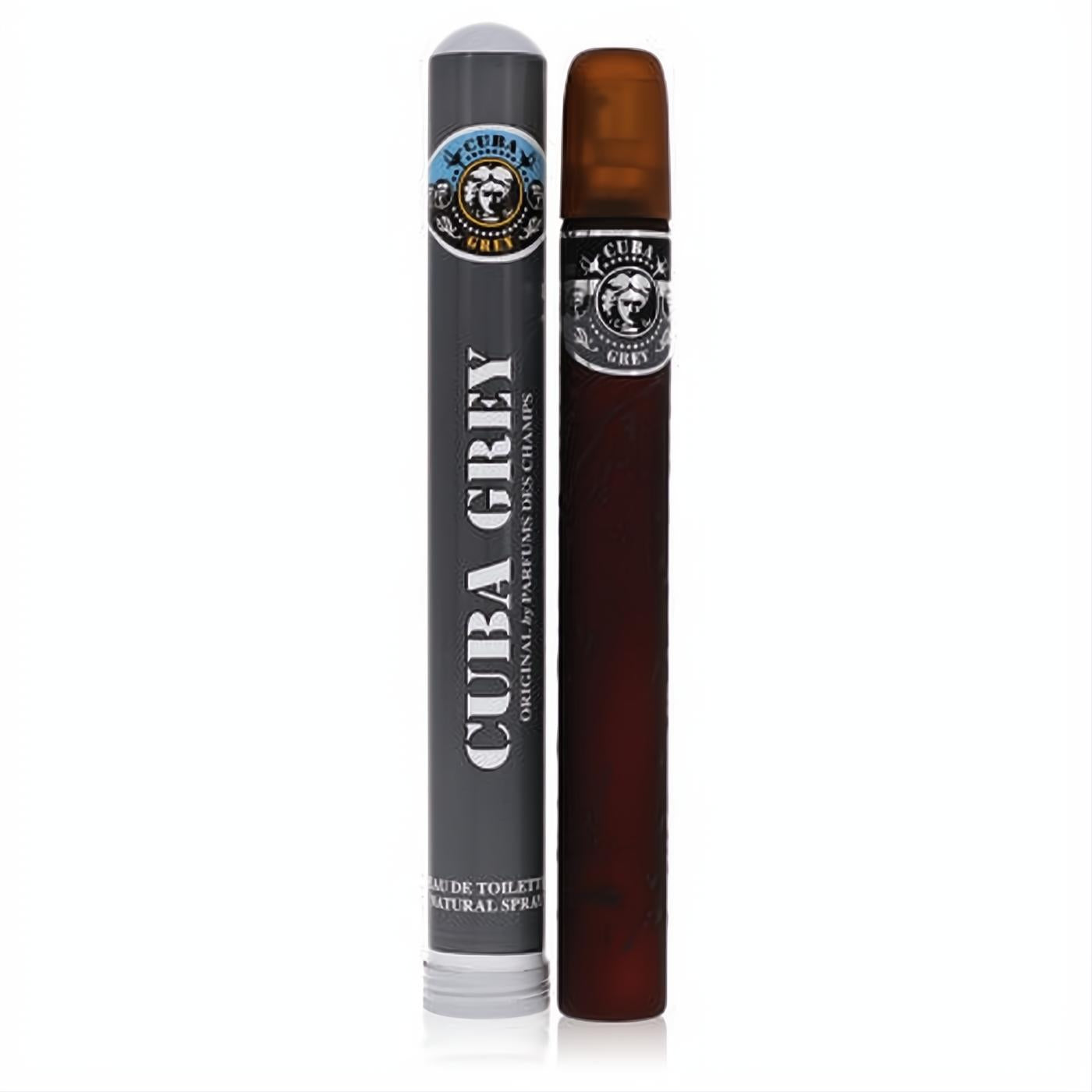 Bold Cuba Grey men's EDT spray in a distinctive dark brown cigar-shaped bottle with a sleek grey box.