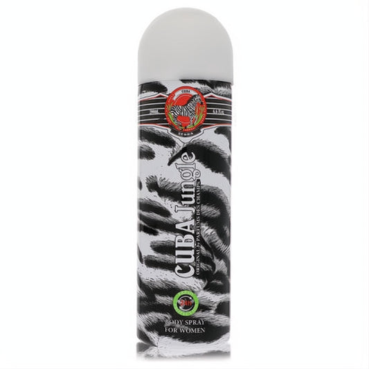 Unleash your wild side with Cuba Jungle Zebra 6.7 oz body spray. Bold black and white zebra print can with a sleek white cap.