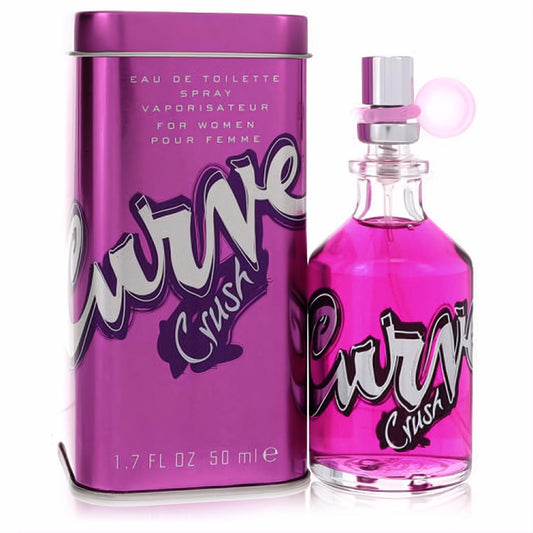 Captivating Curve Crush by Liz Claiborne Eau De Toilette. Vibrant pink 1.7 FL OZ spray bottle with matching metallic tin.