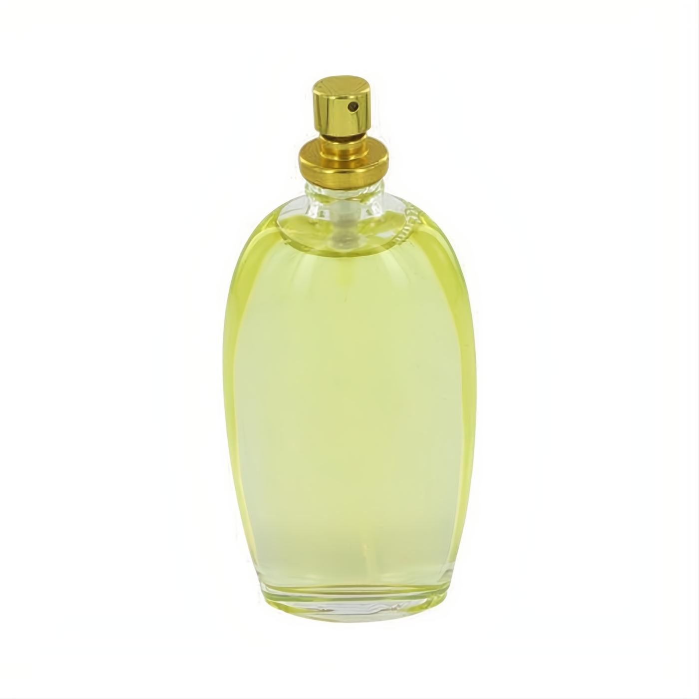 Paul Sebastian Design 3.4 oz Eau De Parfum tester. Sleek glass bottle, golden cap, and vibrant yellow refreshing fragrance.