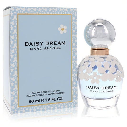 Experience Daisy Dream by Marc Jacobs 1.6 fl oz EDT. Whimsical light blue bottle with white daisies and a matching box.