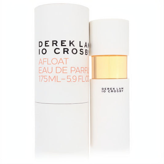 Experience Derek Lam 10 Crosby Afloat 5.9 oz EDP. Modern white bottle, golden liquid, and minimalist packaging.