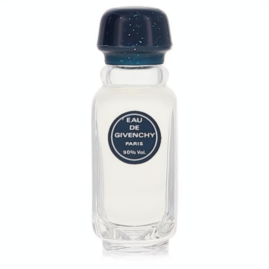 Givenchy Eau De Givenchy .14 oz mini EDT. Clear glass bottle with a distinctive dark blue speckled cap and elegant label.