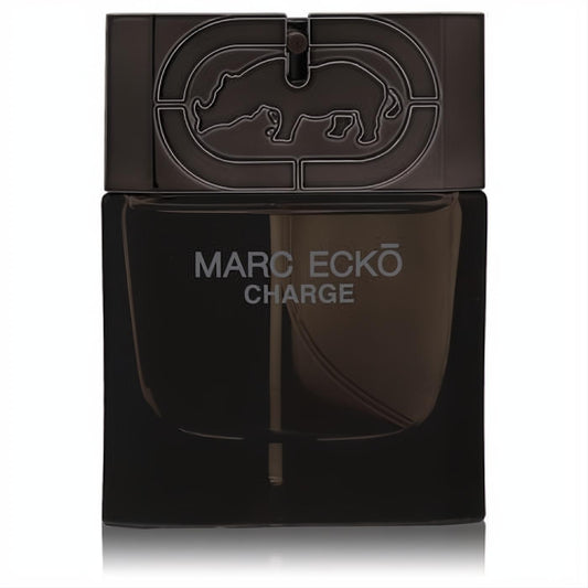 Elevate your scent with Marc Ecko Charge 1.7 oz men's cologne in a sleek dark bottle, featuring the iconic rhino cap.