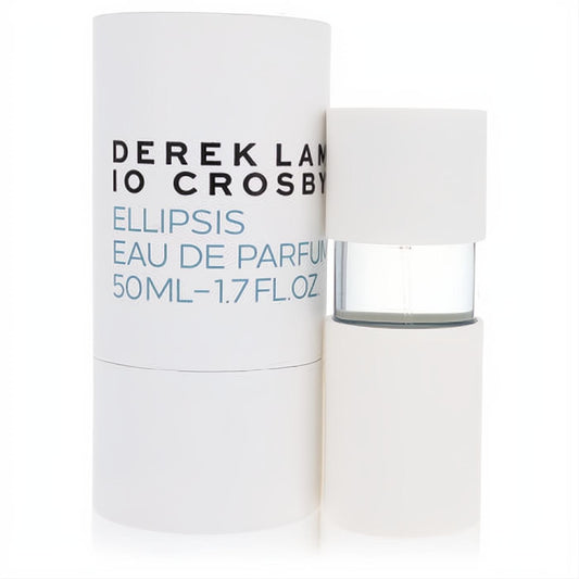 Derek Lam 10 Crosby Ellipsis 1.7 oz women's Eau De Parfum. Sleek white cylindrical bottle, clear glass, and elegant matching box.