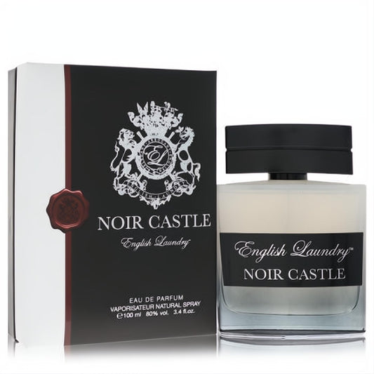 English Laundry Noir Castle 3.4 oz men's Eau de Parfum. Distinctive black box and frosted glass bottle exude luxury.