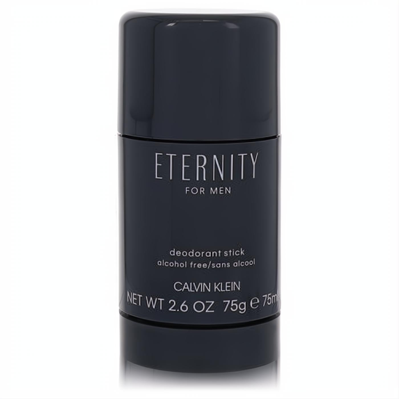 Experience lasting freshness with the sleek dark grey Calvin Klein Eternity For Men 2.6 oz alcohol-free deodorant stick.