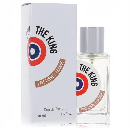 Exit The King Etat Libre D'orange 1.6 oz Eau De Parfum. Clear glass bottle, white box with bold red/blue target logo.