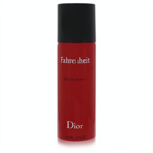 Fahrenheit by Dior 5 oz men's deodorant spray. Sleek, vibrant red metallic can with a matte black cap.