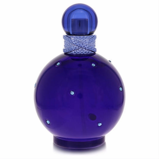 Fantasy Midnight Britney Spears 3.4 oz women's Eau De Parfum tester. Deep blue spherical bottle with sparkling gems.