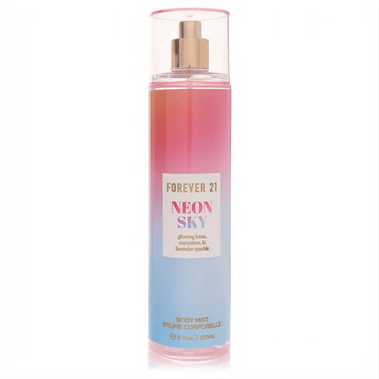 Forever 21 Neon Sky 8 oz body mist. Captivating pink to blue ombre bottle, sleek gold sprayer.