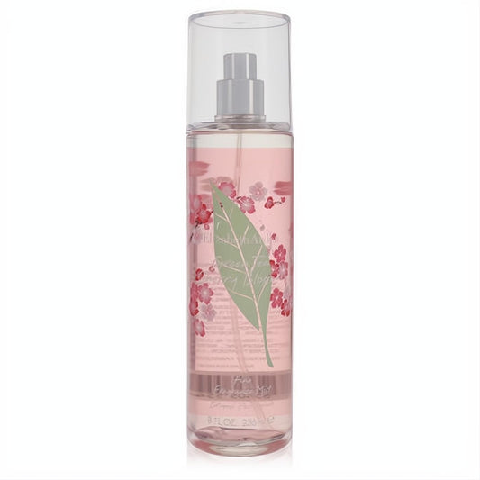 Elizabeth Arden Green Tea Cherry Blossom 8 oz fine fragrance mist. Clear glass bottle with delicate pink liquid and elegant floral label.