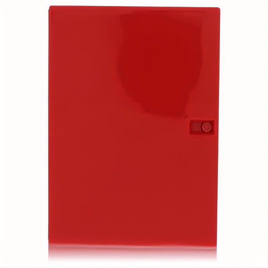 Bold red, glossy Gucci Rush 2.5 oz Eau De Toilette spray tester for women, sleek rectangular design.