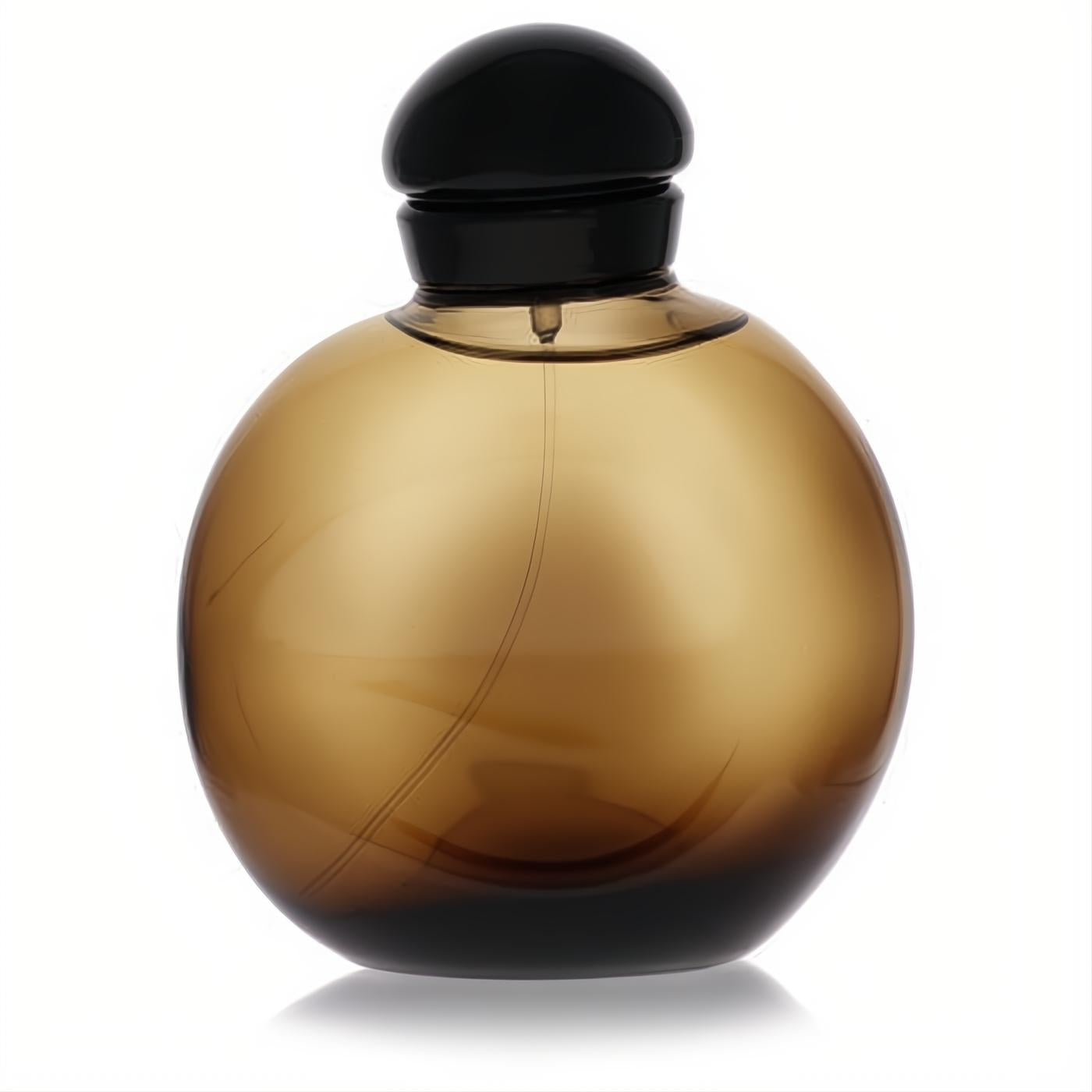Elevate your scent with Halston 1-12 men's cologne in a 4.2 oz round amber glass bottle, topped with a sleek black cap.