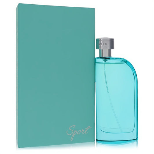 Discover Insurrection II Sport men's 3 oz EDT. Vibrant aqua blue bottle, silver cap, and matching 'Sport' box.
