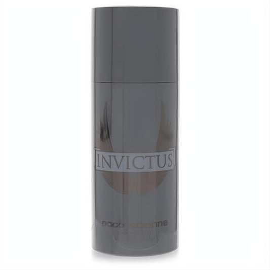 Bold Invictus by Paco Rabanne 5 oz men's deodorant spray. Sleek dark gray bottle with iconic silver wing design.