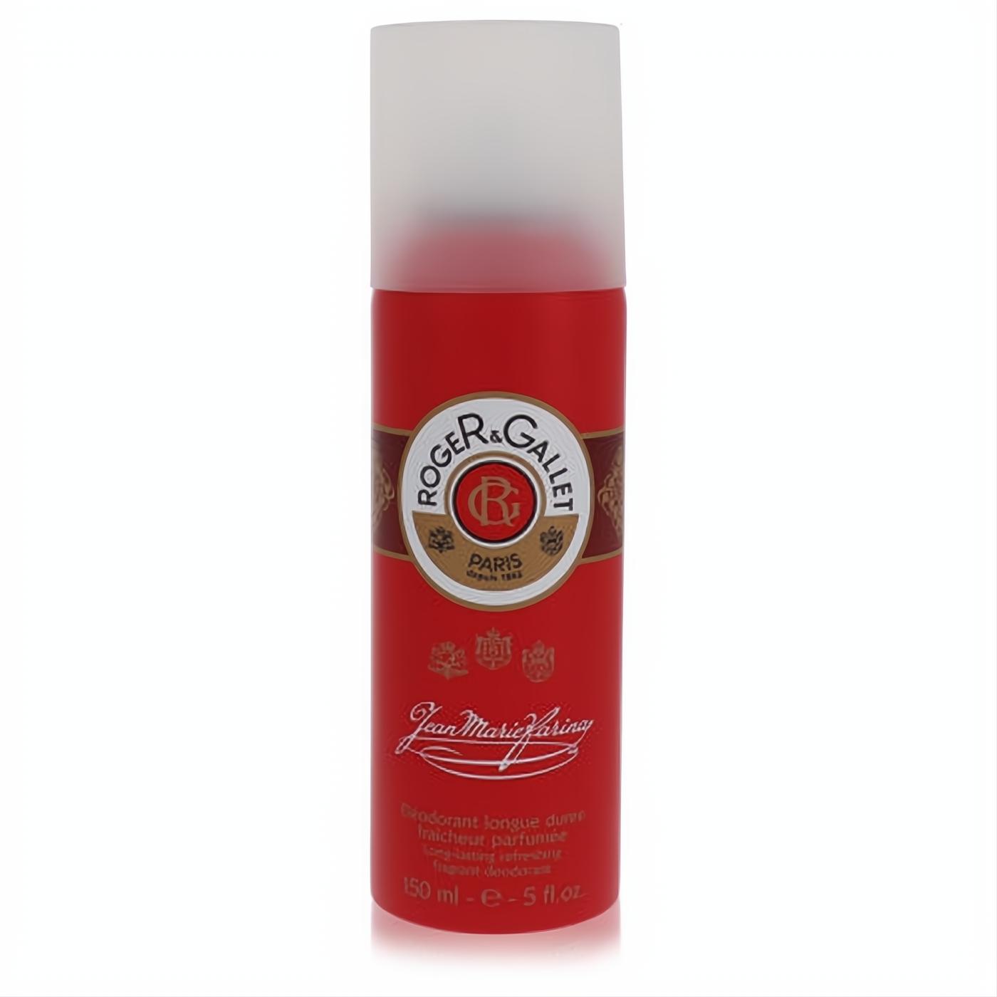 Roger & Gallet Jean Marie Farina Extra Vielle 5 oz unisex deodorant spray. Iconic red can with white cap.