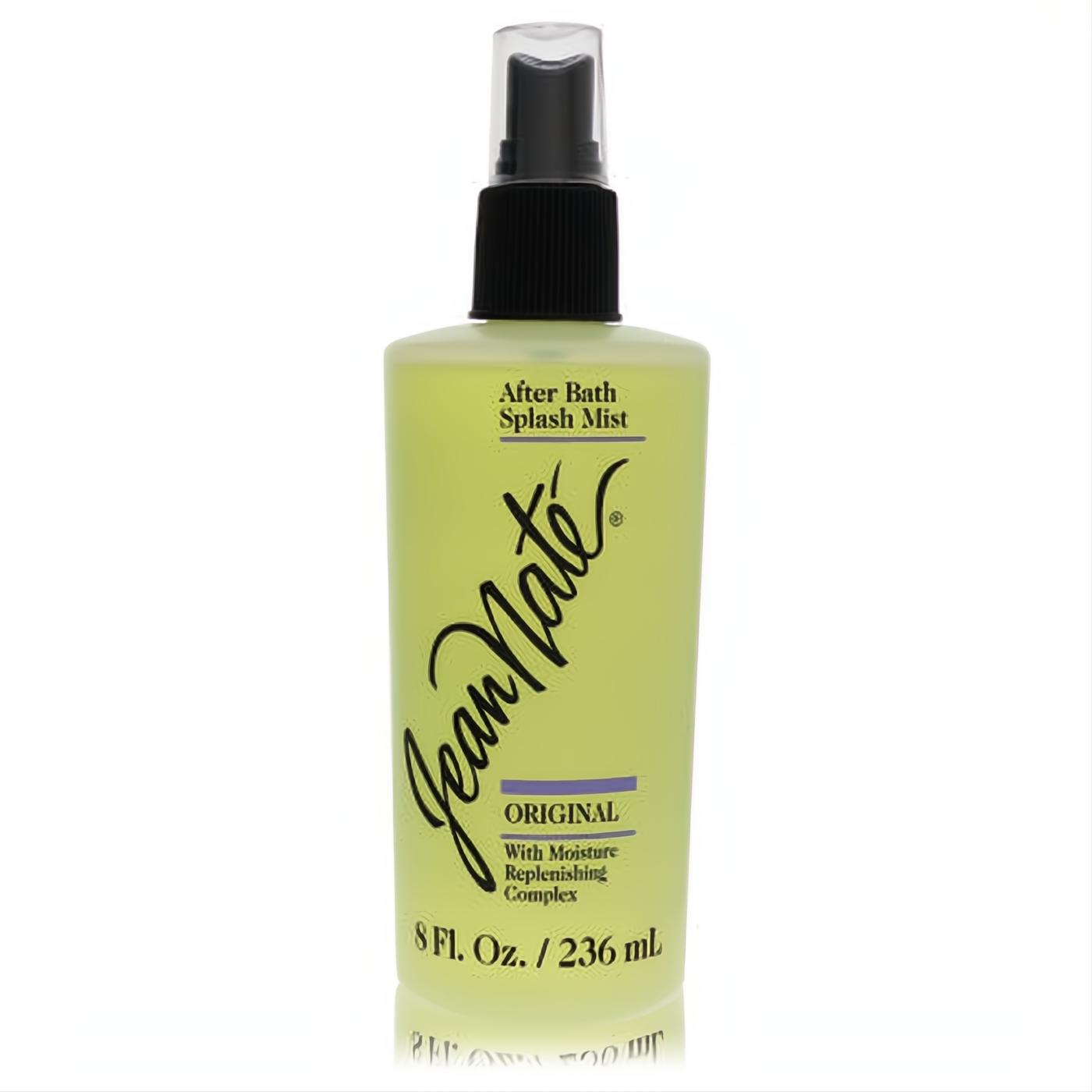 Jean Nate After Bath Splash Mist 8 oz. Revlon's refreshing pale yellow fragrance spray with black pump.