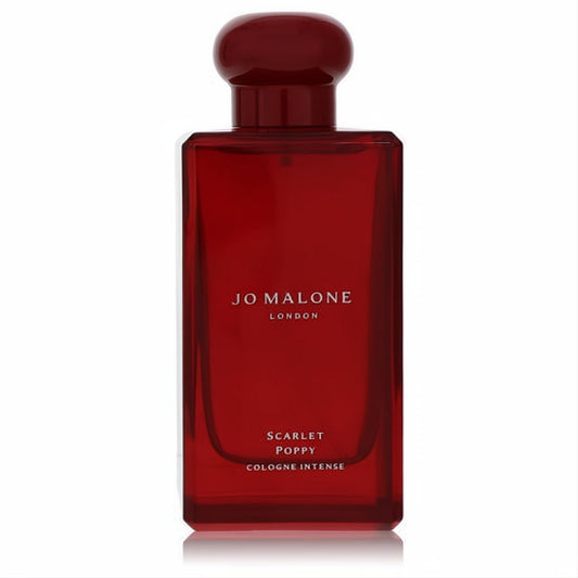 Jo Malone Scarlet Poppy Cologne Intense 3.4 oz. Striking scarlet red glass bottle with elegant rounded cap.