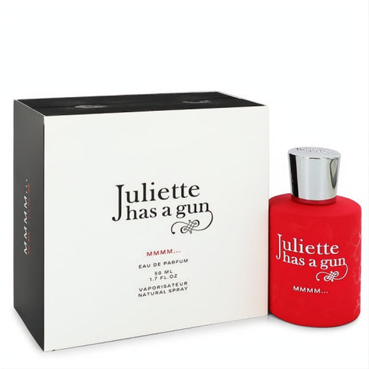 Juliette Has a Gun MMMm 1.7 oz Eau De Parfum. Luxurious red matte bottle, silver cap, and chic white box.