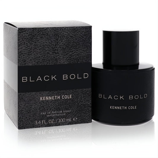 Experience Kenneth Cole Black Bold men's EDP spray, 3.4 oz. Sleek black bottle and textured box for a bold, sophisticated fragrance.