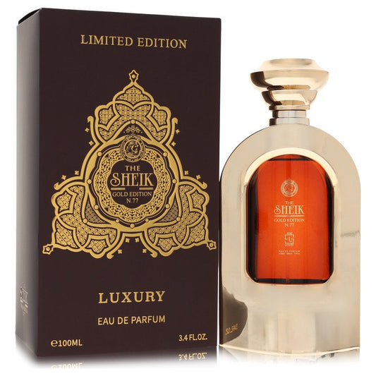 Khalis the Sheik N.77 Luxury Gold Edition by Khalis - Eau De Parfum Spray 3.4 oz