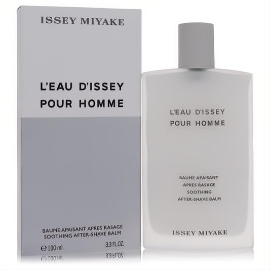 L'Eau D'Issey Pour Homme After Shave Balm, 100ml. Sleek frosted bottle and matching minimalist gray box for men.