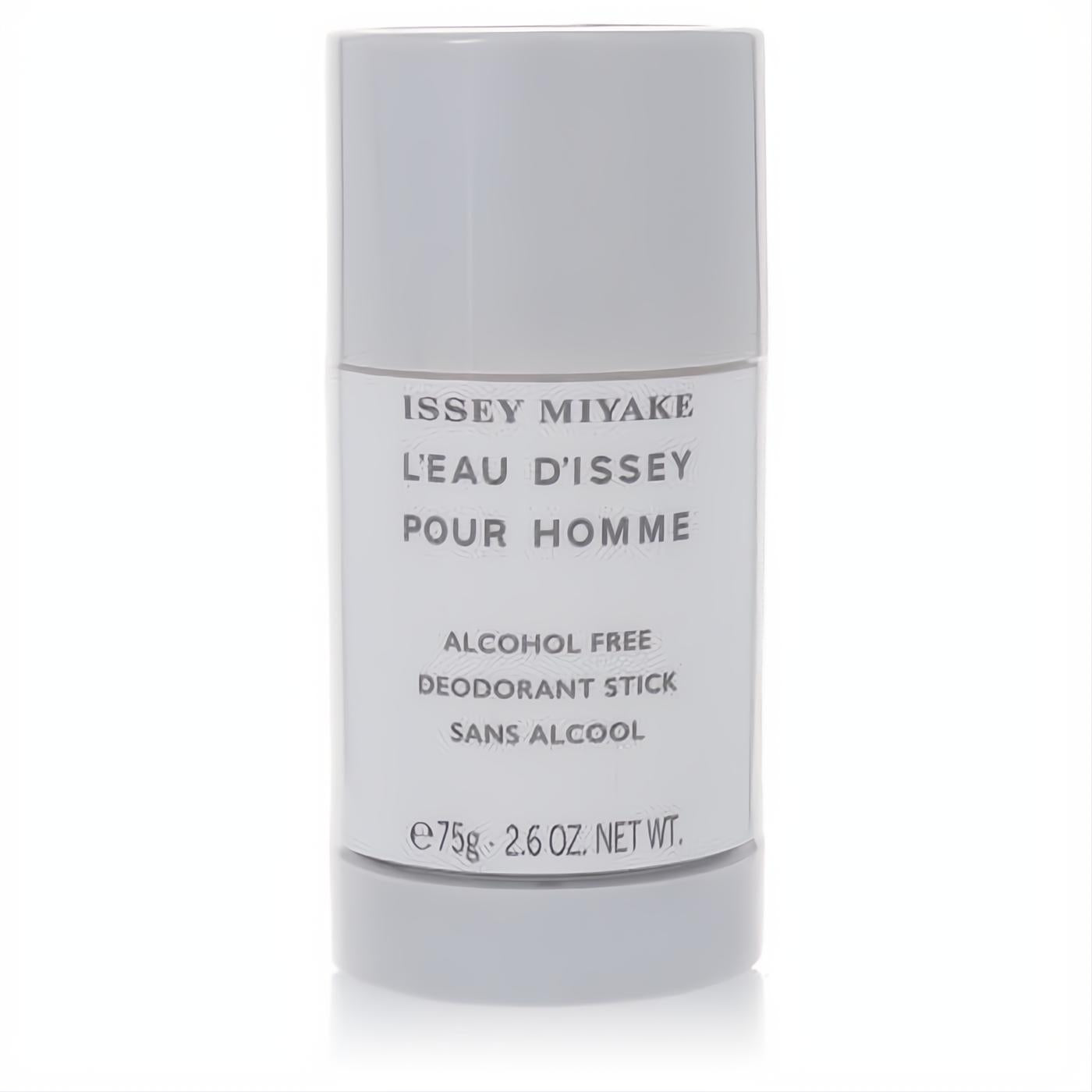 Sleek Issey Miyake L'Eau D'Issey Pour Homme 2.6 oz alcohol-free deodorant stick. Modern light gray design for lasting freshness.